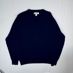Goodthreads Sweater Crewneck Dark Navy Blue Merino Wool L Large Minimalist Basic